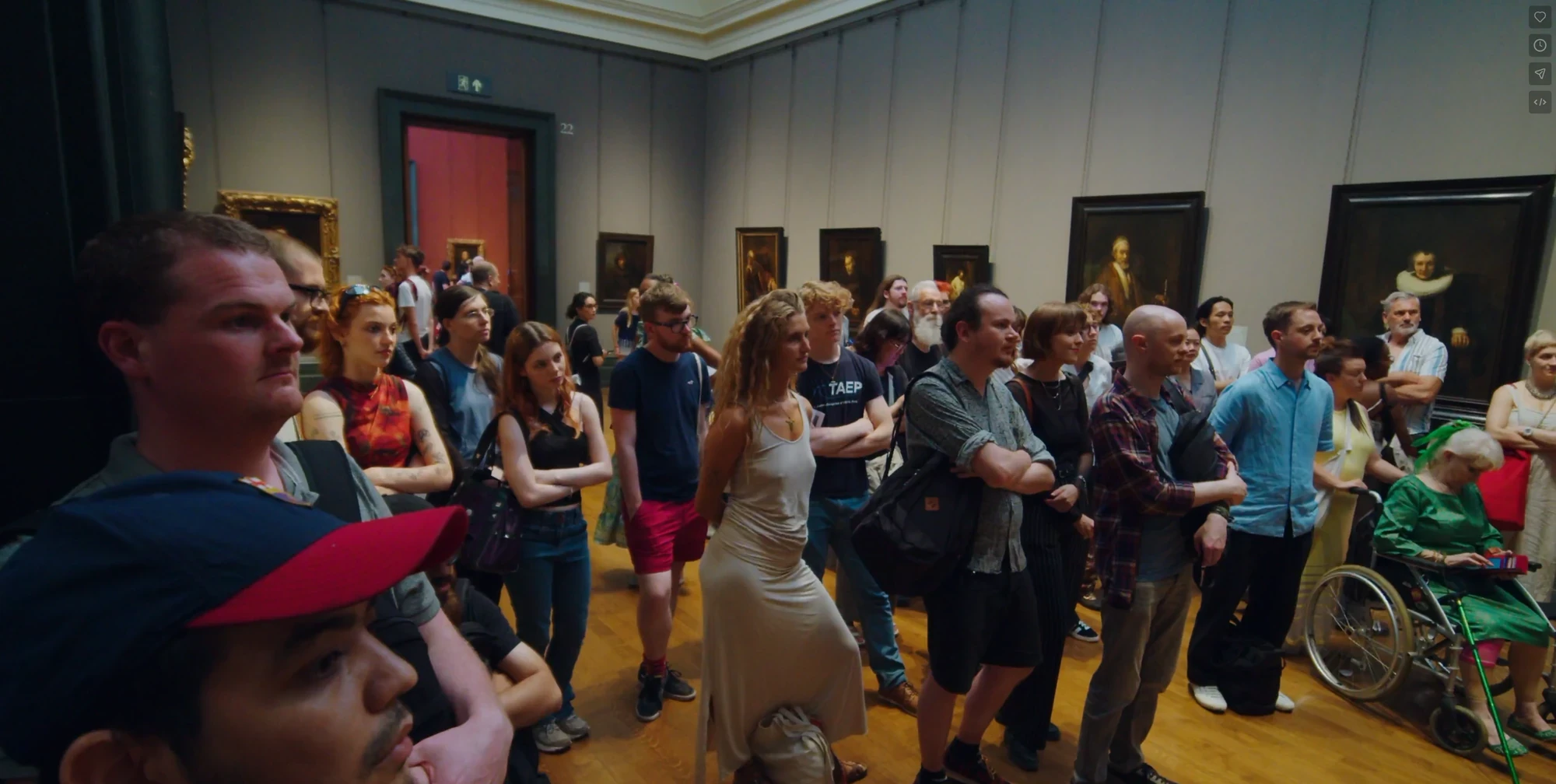 Visitors gathered for the conversation in the Rembrandt Room