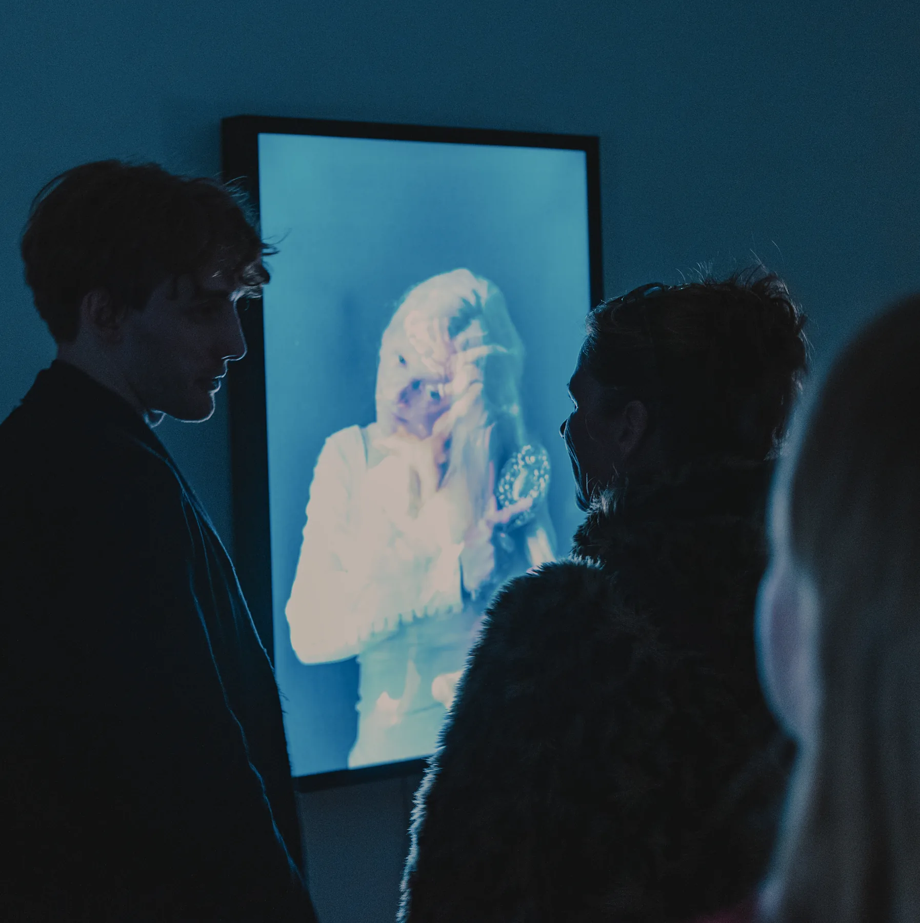 The Weight of Silence shown as a light box, Fairhurst Gallery, Norwich