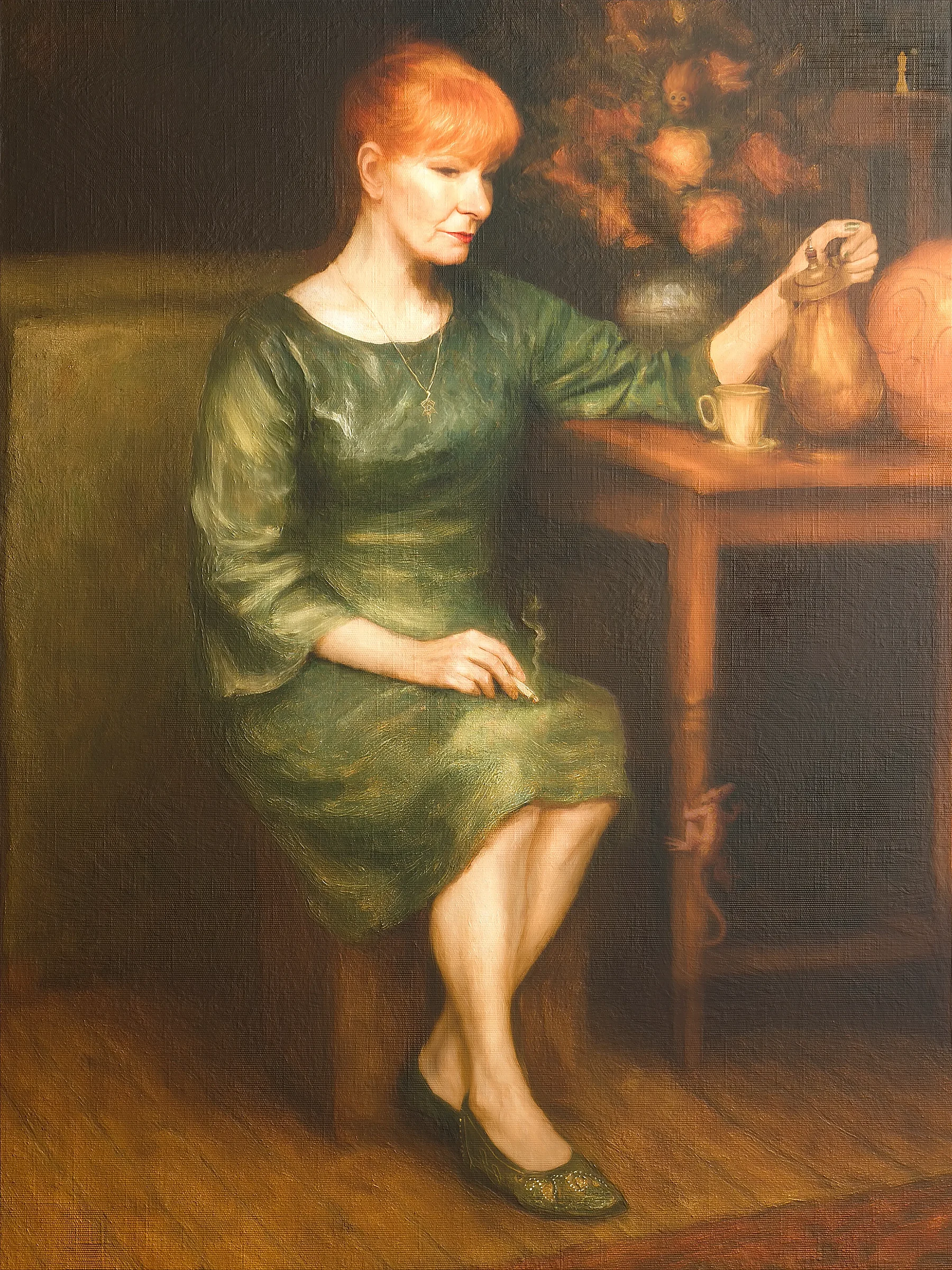 Sally Matthews, the physical painting